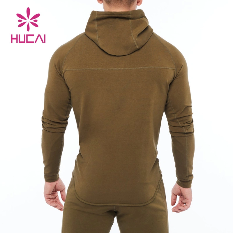 Mens High Quality Drawstring Slim Fit Zippered Sweatshirt