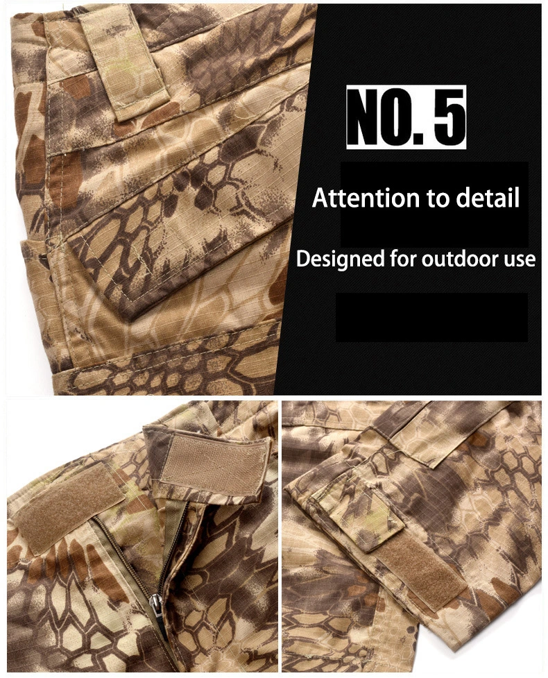 Men Camouflage T-Shirts Combat Clothes Tactical T-Shirt Mil Style Pant Long Sleeve T-Shirts