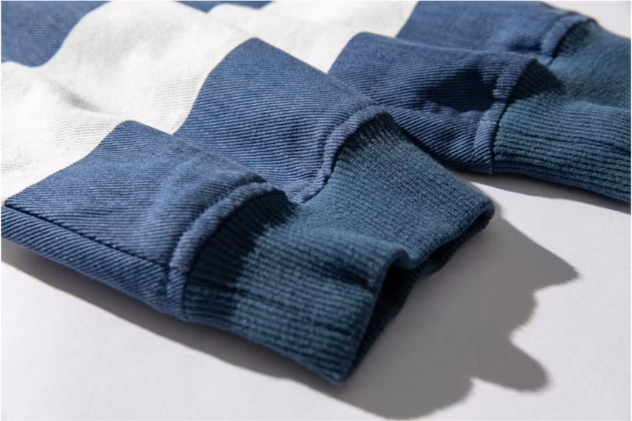 Men Striped Blue Sweatshirt Tees Long Sleeve Mens Streetwear Sports Wear Autumn Clothing Hip Hop Loose Cotton Polo T-Shirts