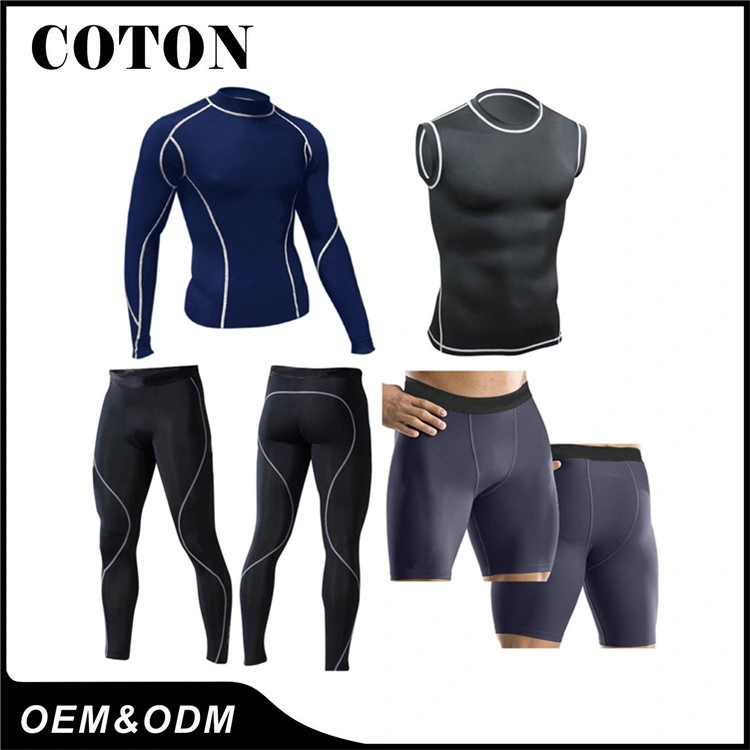 Men Compression Shirt Sports Gym Bodybuilding Long Sleeve Black Running Gym Shirt