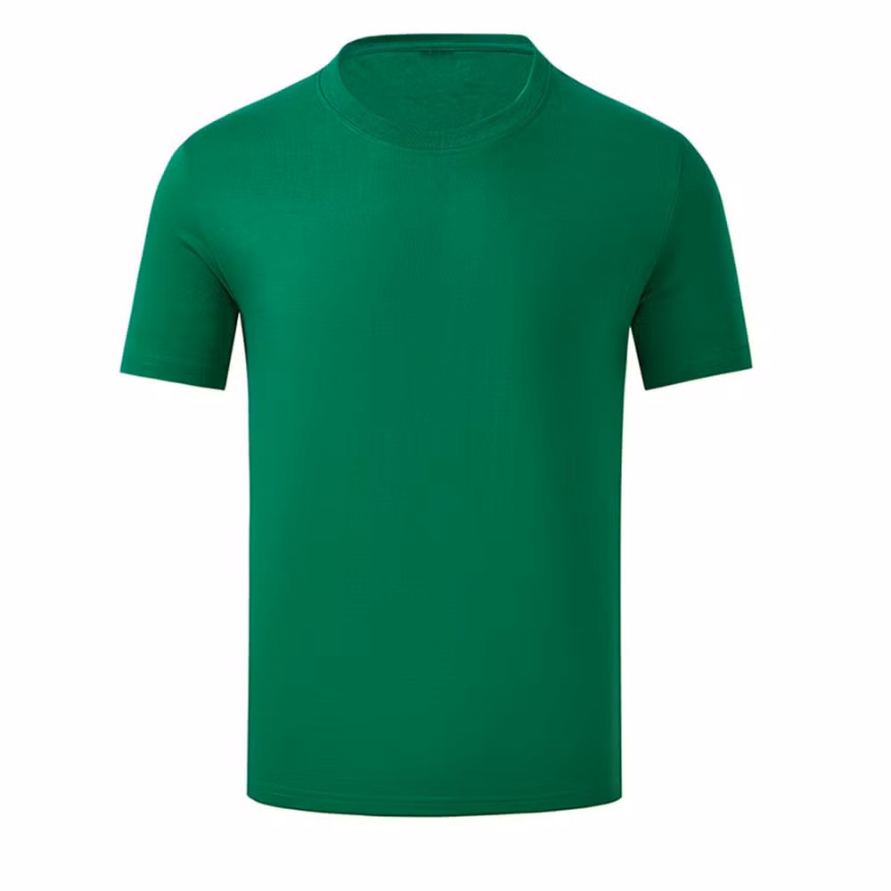 Wholesale Short Sleeve Round Neck Print White Shirt Men&prime;s Blank T-Shirt 100% Cotton Plain Custom White Tshirt