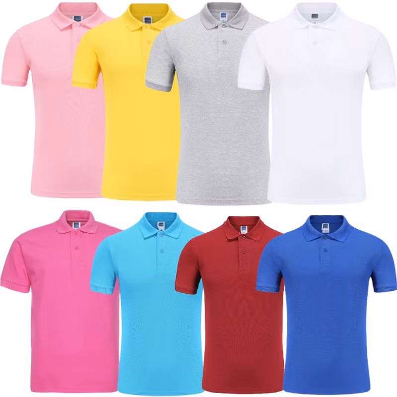 Factory Casual Style Solid Color Loose Workwear Polo Shirts Wholesale Custom Cotton Golf T Shirts Work Polo Shirts for Men