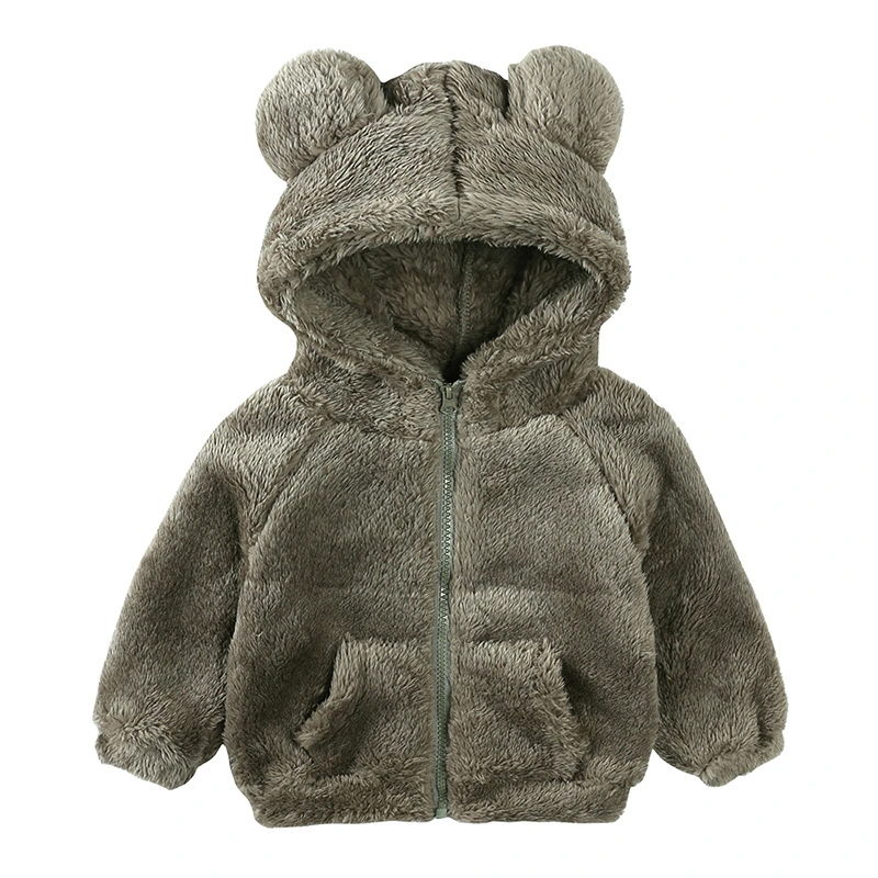 Toddler Little Girls Fleece Zipper Hooded Jacket Kids Winter Fall Warm Zip up Hoodies Thick Coat Flannel Sherpa Pullover Tops