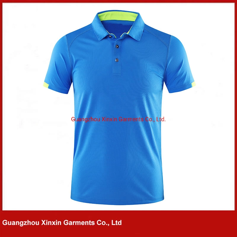 Customized Pure Cotton Pique Quickly Dry Fit Men Recycled Plain Golf Short Sleeves Polo Shirt (P494)