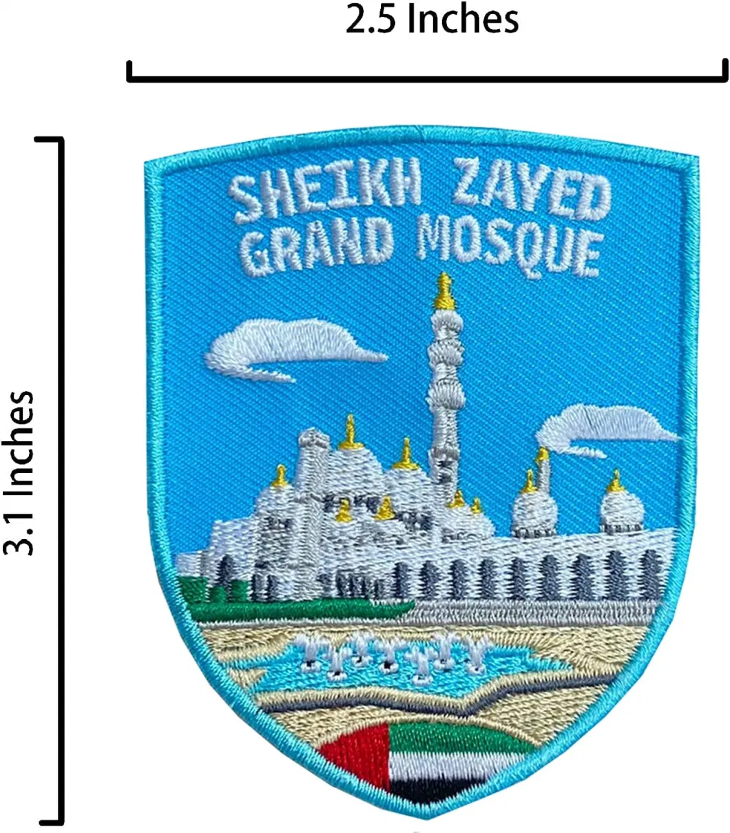 Custom Saudi Arabia Iron-on Backing Embroidery Patch/Badge/Emblem Customized Design Souvenir Gift Embroidered Wholesale Patch