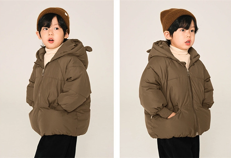 Boys&prime; Pullover Low MOQ Autumn and Winter Round Neck and Fleece Hoodie