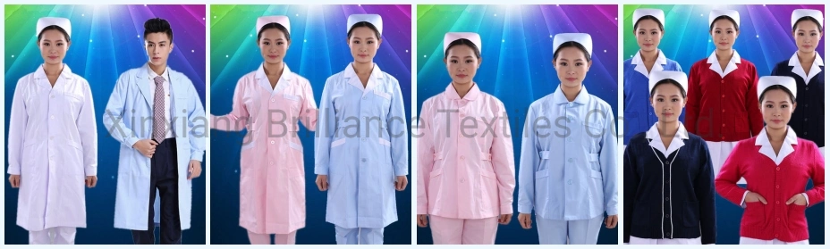 New Fashion Medical Uniforms V Neck Nurse Suits Top and Pants Long Sleeve Bl Brand