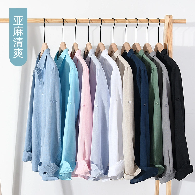 Guangzhou Manufacturer Hotsale Factory Casual Long-Sleeved Slim Fit Work Wear Shirts