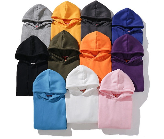 OEM Blank Men&prime; S Polyester Hoodies Custom Embroidery Graphic Logo Printed Streetwear Plain Pullover Cotton Hoodie for Men Knitted