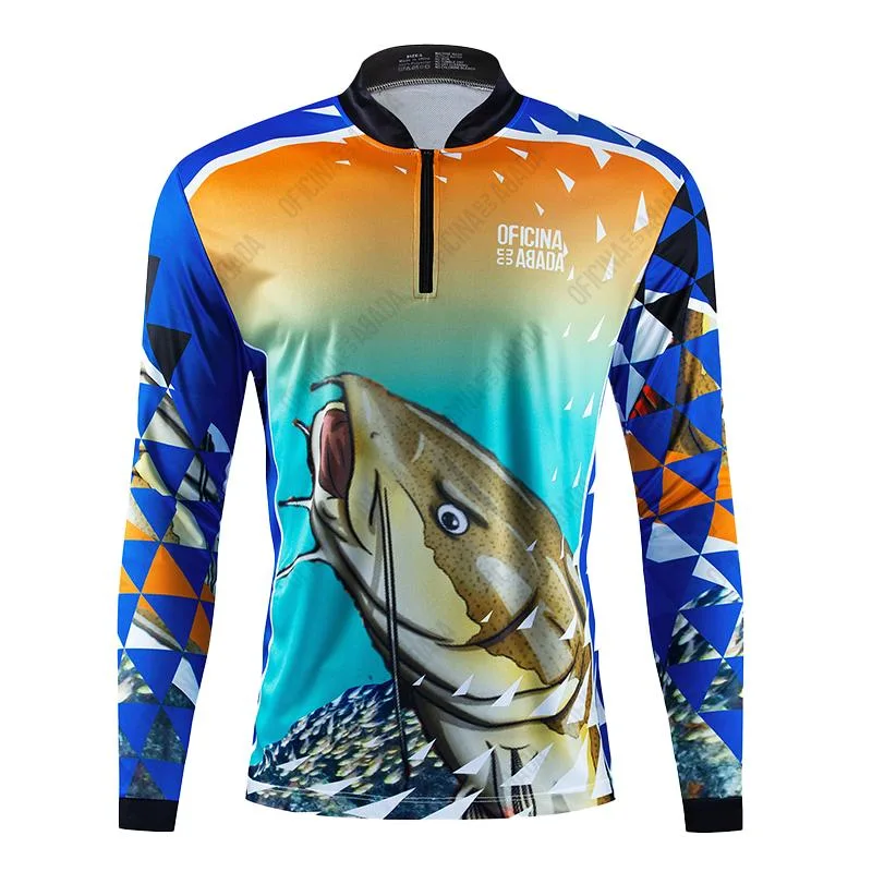 Custom Wholesale Short Sleeve Round Polo Neck Sublimated Printed UV Protection Quick Dry Performance Fishing Shirt