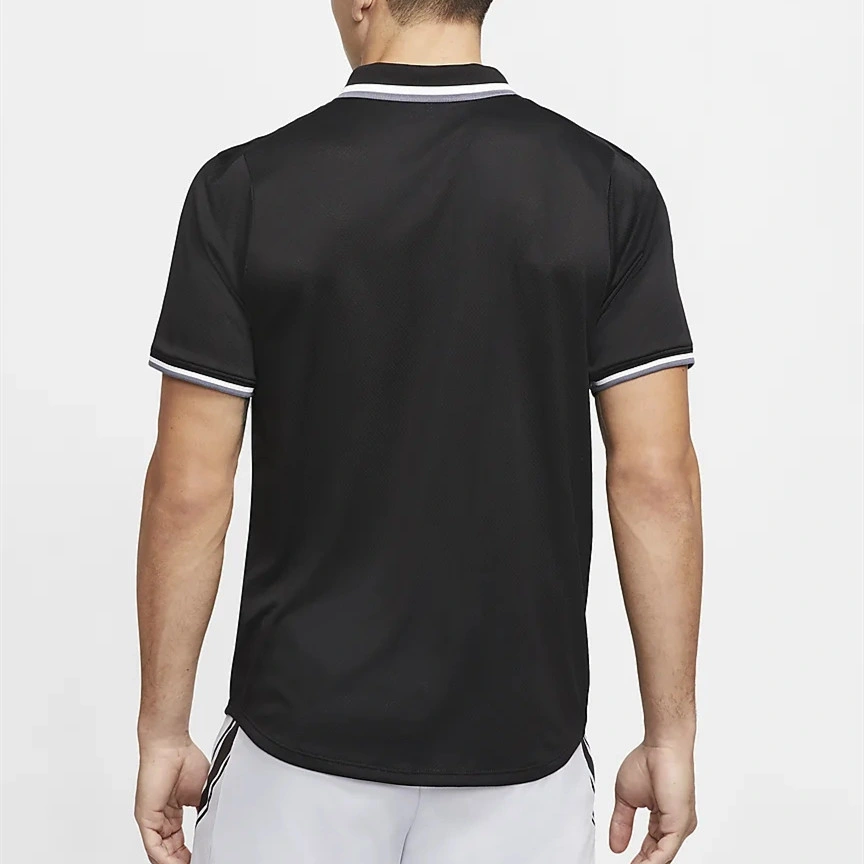 Factory Customized Classic Black Sport Golf Polo Shirts for Men