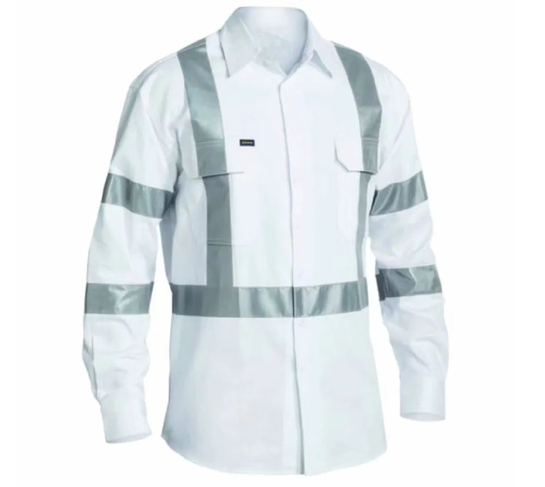 Hi Vis Reflective Safety Work Shirts Customize Logo Long Sleeve High Visibility Workwear