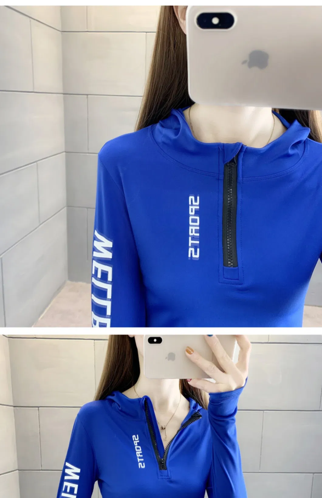 Women&prime;s Tight Yoga Hoodie Outdoor Running Long Sleeve