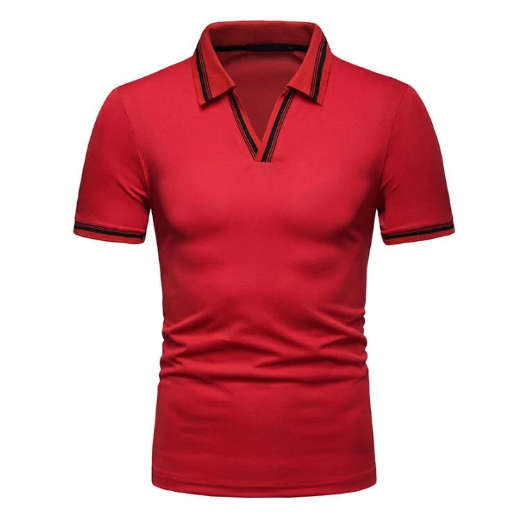 New Design Men&prime; S V Neck Polo Shirt