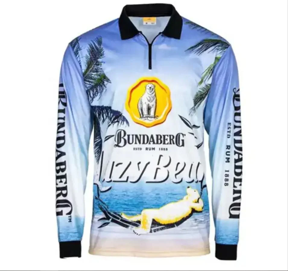 Custom Wholesale Short Sleeve Round Polo Neck Sublimated Printed UV Protection Quick Dry Performance Fishing Shirt