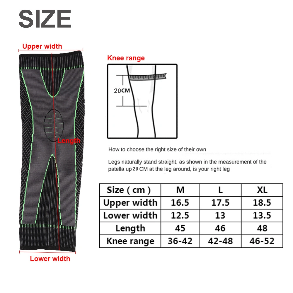 Full Leg Compression Knee Sleeve for Women Men Stretch Long Leg Sleeve Knee Support Brace for Running Basketball Football Cycling 1 PC Esg12999