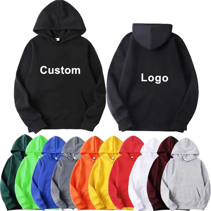 100% Cotton Custom Printing Embroidery Mens Pullover Sports Knitted Fleece Baby Jumper Hoodie