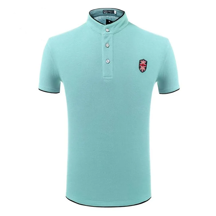 New Design Custom Men Cotton Solid Color Pique Polo Shirts