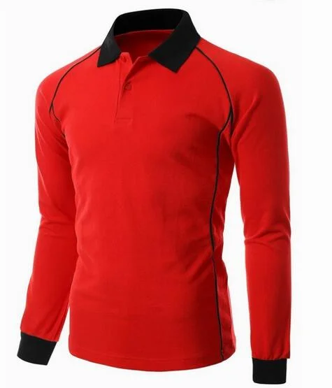 Custom Sublimated Polo Shirts Long Sleeve with Top Quality