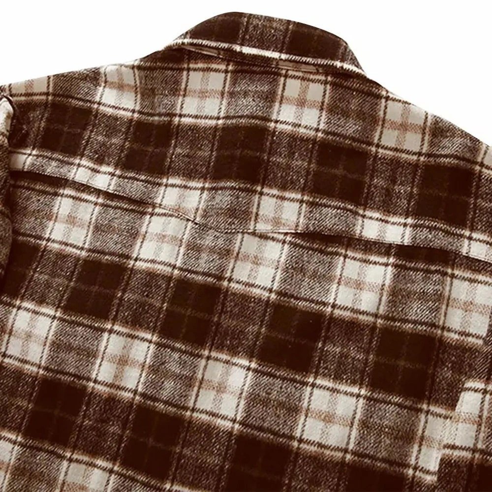 Unisex Cotton Flannel Shirts for Fall Custom Plaid Long Sleeves