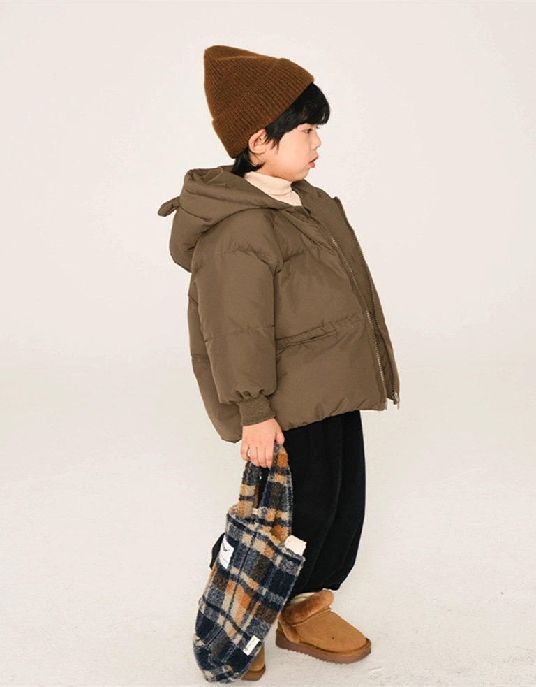 Boys&prime; Pullover Low MOQ Autumn and Winter Round Neck and Fleece Hoodie