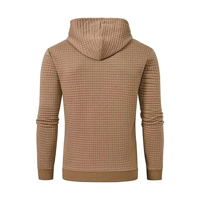 Men&prime;s Wholesale Cotton Sweatshirt Jacquard Fabric Hoodies