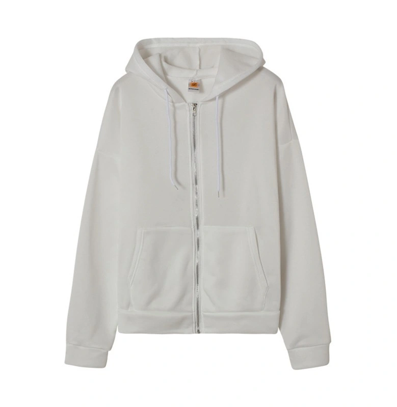 Custom Women Drawstring Oversized Front Zip up Hoodies with Pocket