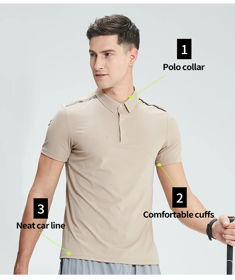 Wholesale Polo T Shirt Plain Custom Print Sport Golf Activewear Quick Dry Gym Shirt Breathable Short Sleeve Tops Polo Shirt