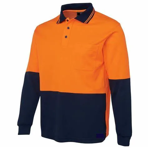 Armor Adults Hi Vis Long Sleeve Cotton Polos