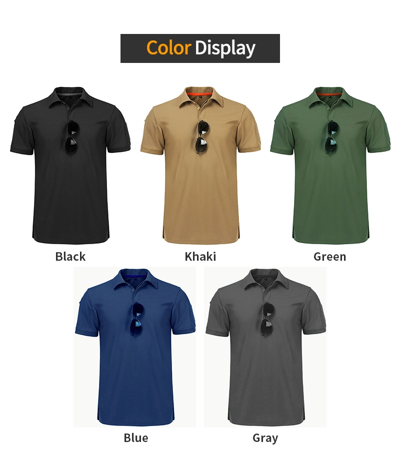 Men&prime;s Pocket Golf Polo Shirts Custom Logo 100% Polyester Polo Shirt Embroidered