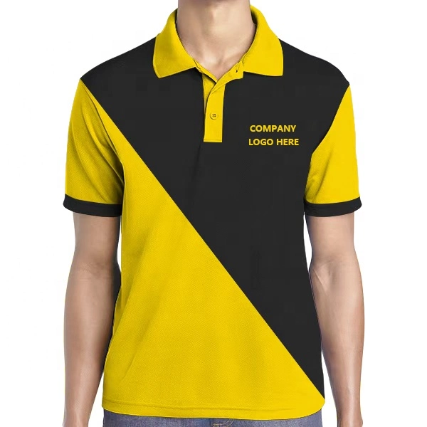 Company Uniform Tshirt Staff Work Polo Shirt Pique Polyester with Embroidery Logo Breathable Company Uniform Shirts