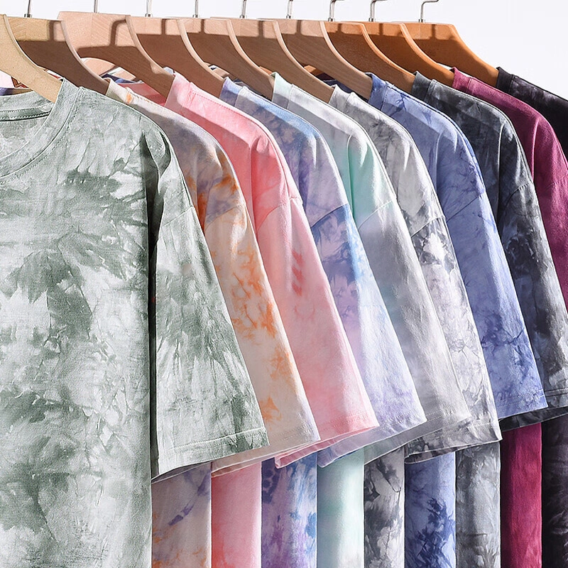 100 Polyester Unisex Colorful Printed Oversized Tie Dye Shirt