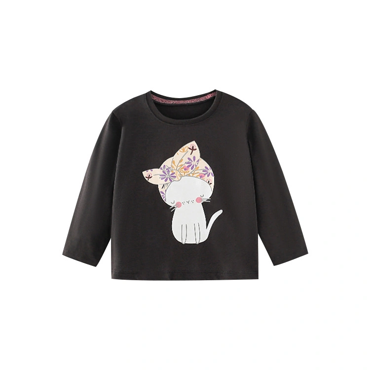 Children Clothes Long-Sleeved Cotton T-Shirt Autumn and Winter Round Neck Kids Girl Bottoming Shirt