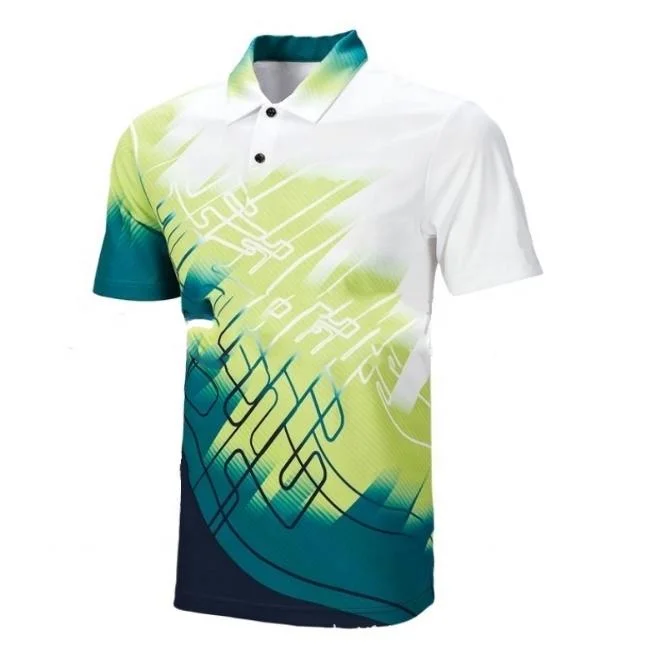 Personalized Printing Men Polo T Shirts Polyester Cycling Sports Polo Shirts Wholesale