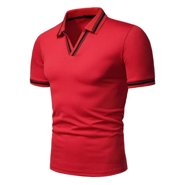 New Design Men&prime; S V Neck Polo Shirt