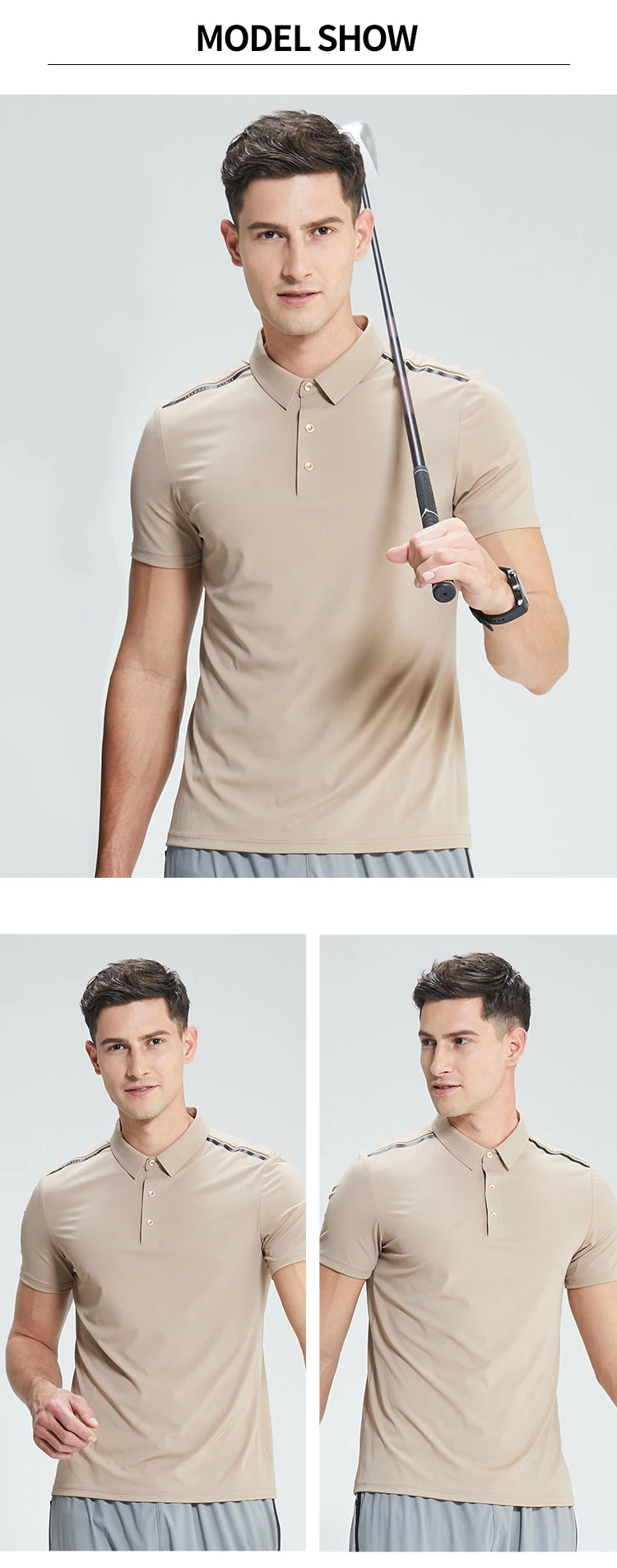 Wholesale Polo T Shirt Plain Custom Print Sport Golf Activewear Quick Dry Gym Shirt Breathable Short Sleeve Tops Polo Shirt