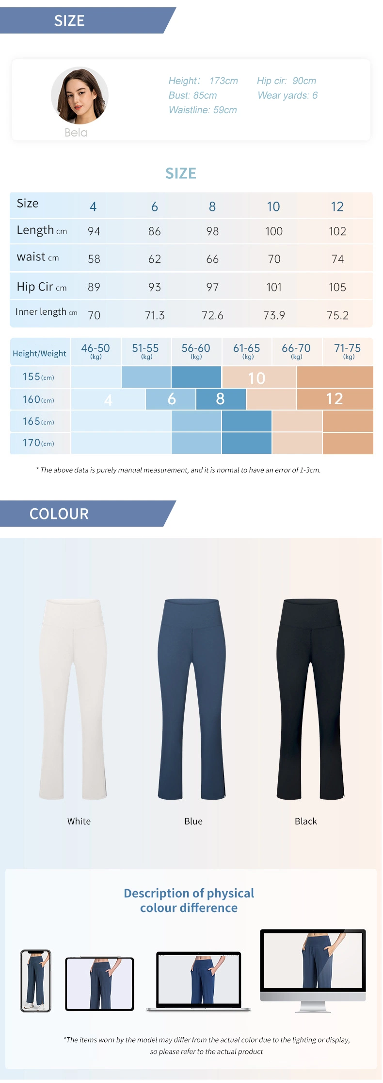 Wholesale Factory High Waiste Drapy Wide Legg Bootcut Yoga Pants Side Split Cotton Skin-Friendly Moisture-Absorbing Running Sports Pants Women Flare Pants