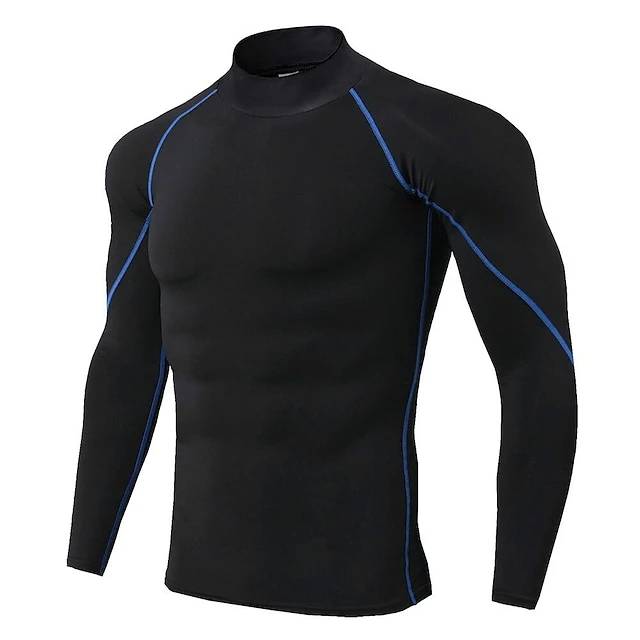 2024 Custom Workout Athletic 5% off Gym Compression Fashion Fitness Shirt Polyester Quick Dry Fitted Long Sleeves Shirts for Men