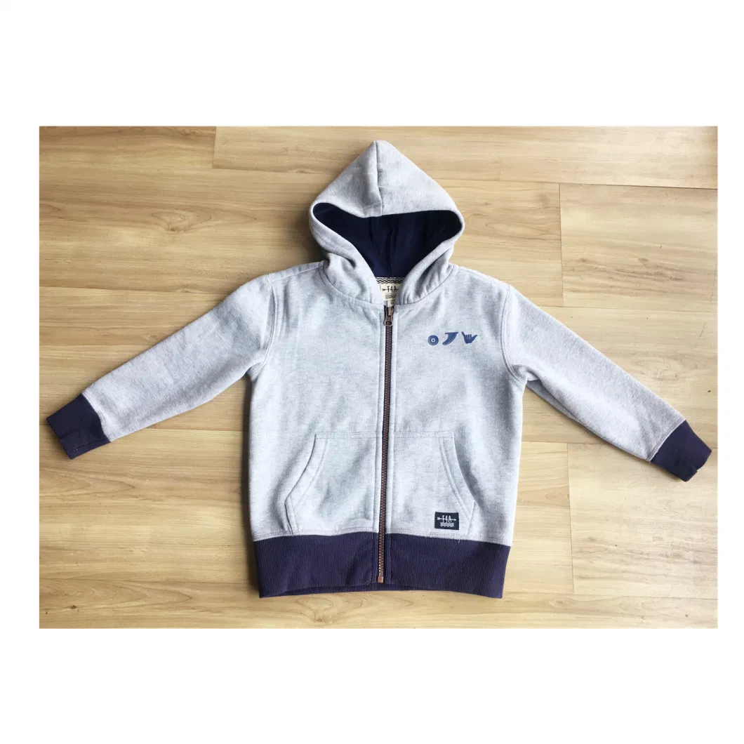 Children&prime;s Heather Grey Knit Fleece Hoodie