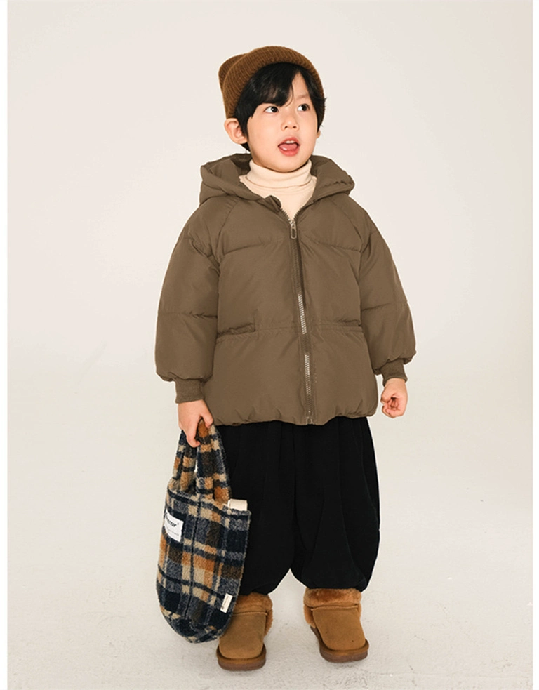 Boys&prime; Pullover Low MOQ Autumn and Winter Round Neck and Fleece Hoodie