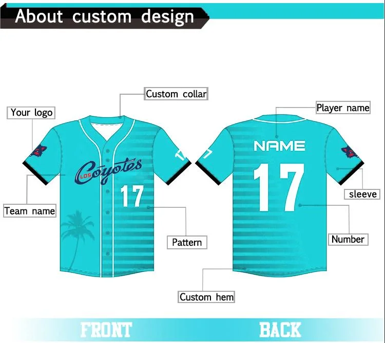 Aibort High Quality Embroidered Quick Dry Polyester Baseball Jersey Custom Made Sublimation Tie Dye Baseball Jerseys Shirt