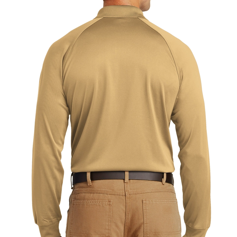 Custom Long Sleeves Logo Polyester Spandex Golf Polo Shirts