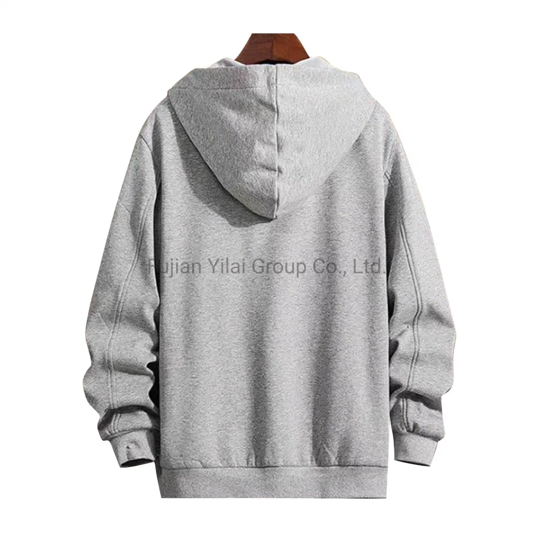 Hoodie Cardigan Winter Solid Color Coat Fleece Fashion Casual Knitted Shirts Men Hoodies