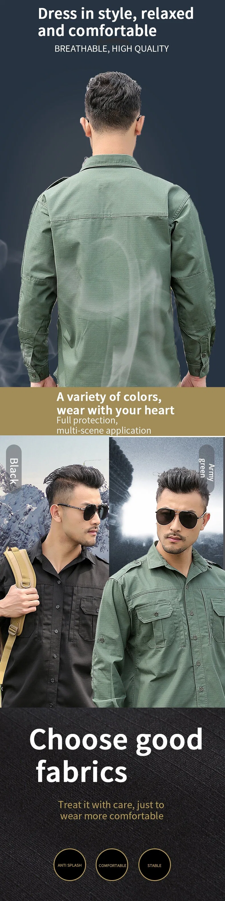 Outdoor Long-Sleeved Shirt for Men From China