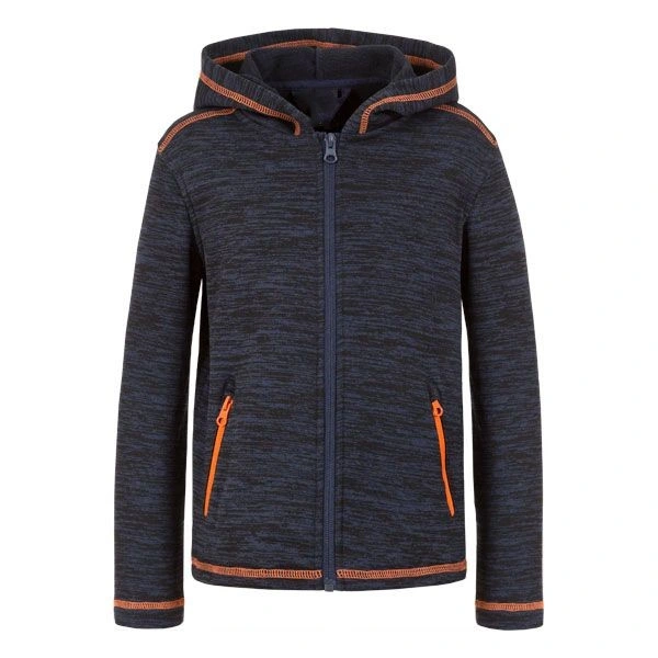 Kids Full Zip Hooded Fleece with Soft Knitted Brushed Back