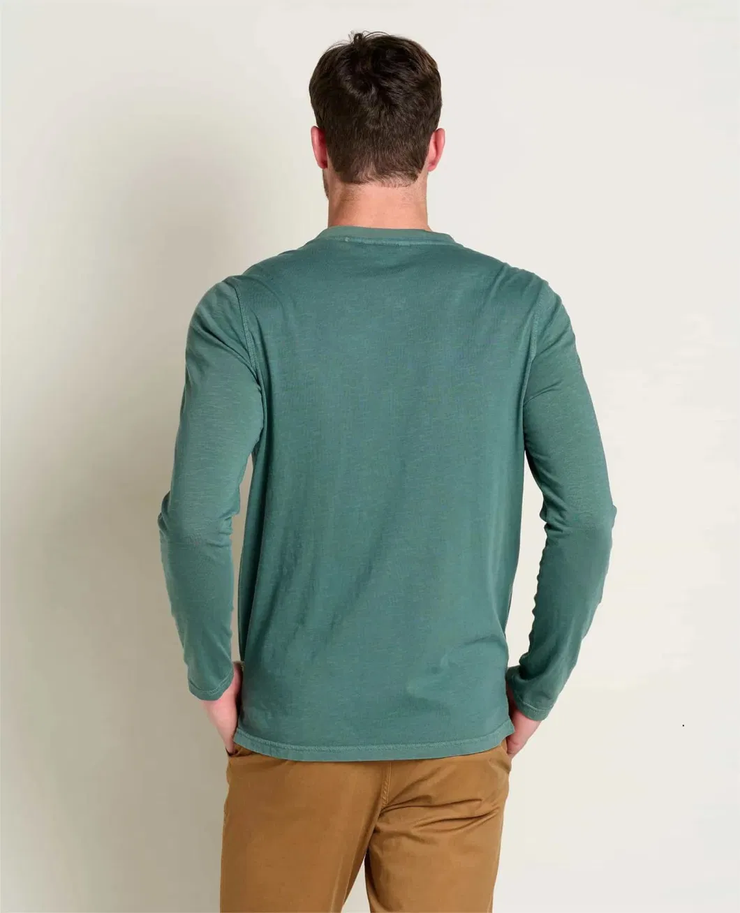 95% Bamboo Viscose Men&prime;s Long Sleeve Henley T-Shirts