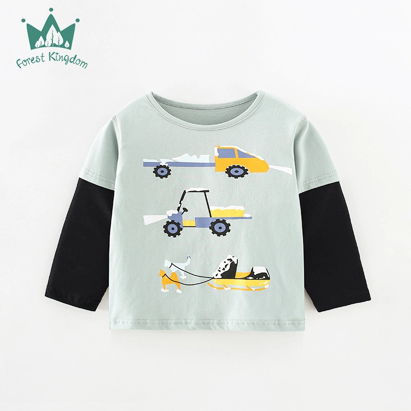 Spring and Autumn Boy Children&prime;s Long-Sleeved T-Shirt Casual Bottoming Shirt