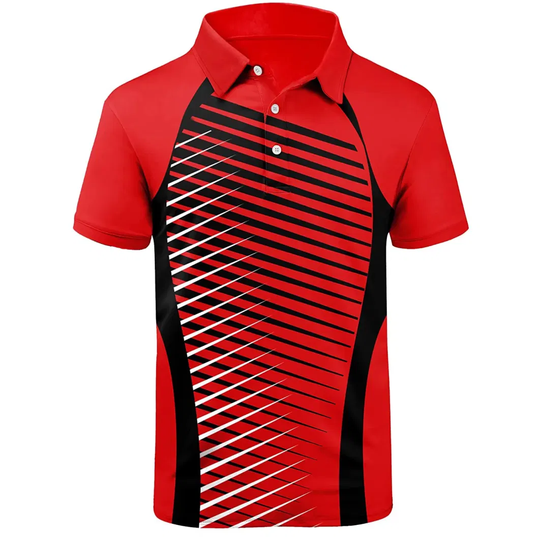 Custom OEM High Quality Quick Dry Full Sublimation Print Men&prime;s Polo T-Shirt Logo Breathable Sports Golf Shirt