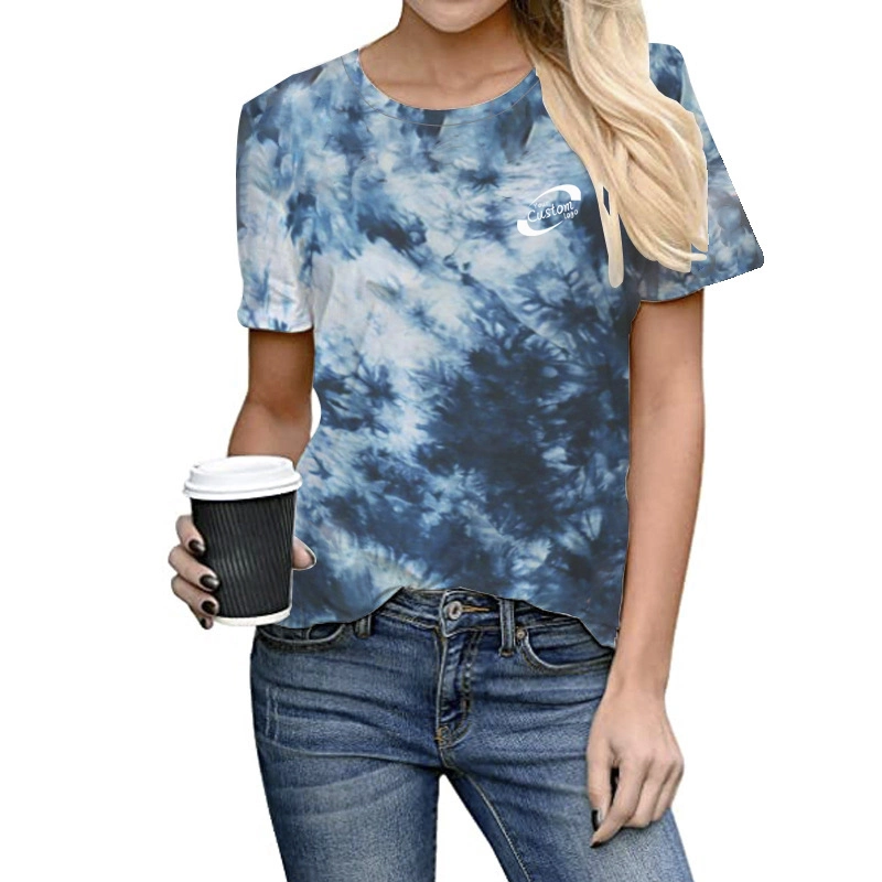 Fashion Clothing Tshirt Your Own Brand Unisex Tie Dye Printed T Shirt Men Tye Die T-Shirts Women Tee Shirt