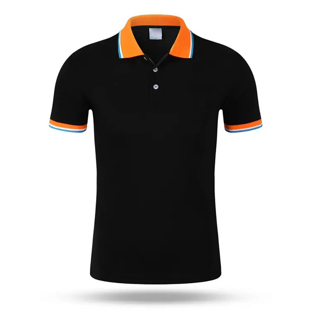 Mens Plain Golf Shirt Polyester Cotton Custom Printed Logo with Embroidery Polo Shirts